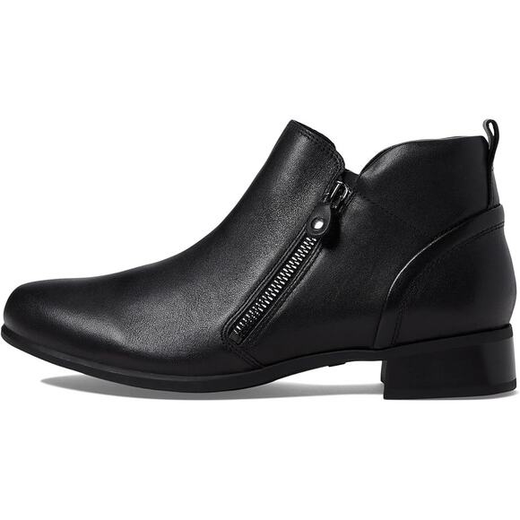 Munro Womens Neko Ankle Booties US 7 Wide Black Brown Leather NWOB - Picture 2 of 12